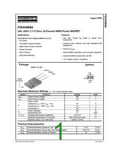 浏览型号FDH34N40的Datasheet PDF文件第1页