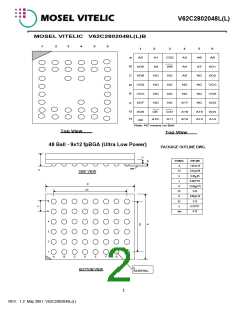 浏览型号V62C2802048LL-100T的Datasheet PDF文件第2页