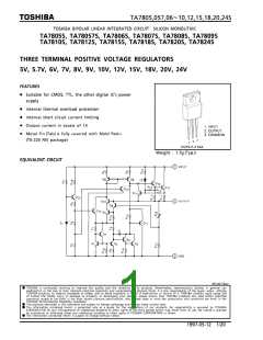 浏览型号TA7809S的Datasheet PDF文件第1页