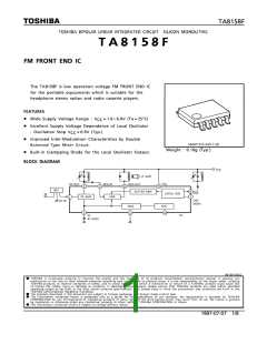 浏览型号TA8158F的Datasheet PDF文件第1页