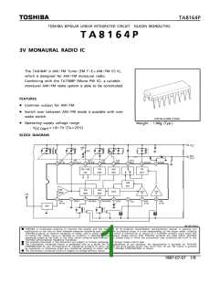 浏览型号TA8164P的Datasheet PDF文件第1页