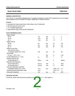 浏览型号TDA1541的Datasheet PDF文件第2页