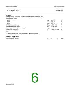 浏览型号TDA1541的Datasheet PDF文件第6页