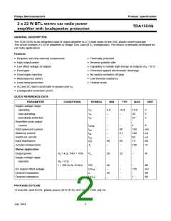 浏览型号TDA1553Q的Datasheet PDF文件第2页