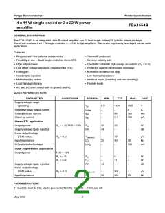 浏览型号TDA1554Q的Datasheet PDF文件第2页