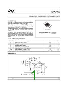 浏览型号TDA2003的Datasheet PDF文件第1页