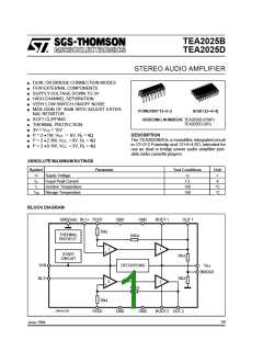 浏览型号TEA2025B的Datasheet PDF文件第1页