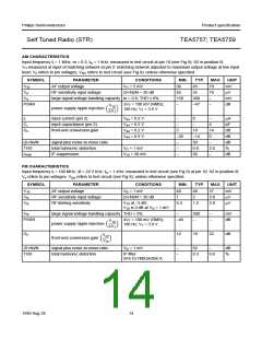 浏览型号TEA5757的Datasheet PDF文件第14页