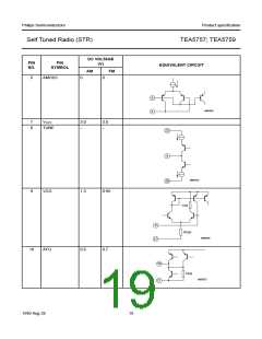 浏览型号TEA5757的Datasheet PDF文件第19页