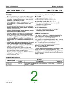 浏览型号TEA5757的Datasheet PDF文件第2页