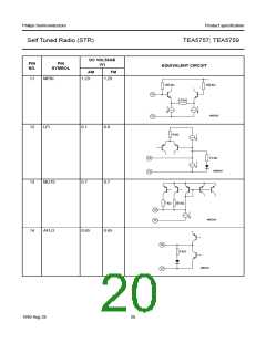 浏览型号TEA5757的Datasheet PDF文件第20页