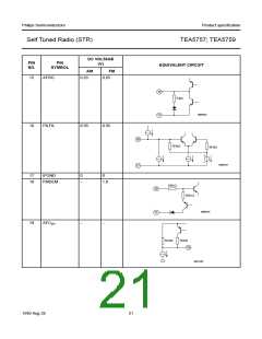 浏览型号TEA5757的Datasheet PDF文件第21页