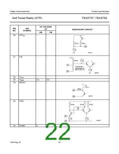 浏览型号TEA5757的Datasheet PDF文件第22页