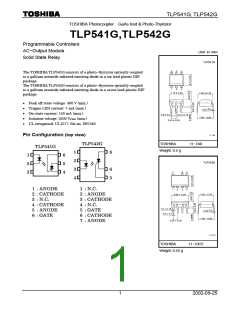 浏览型号TLP541G的Datasheet PDF文件第1页