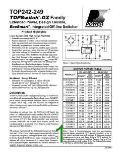 浏览型号TOP243Y的Datasheet PDF文件第1页