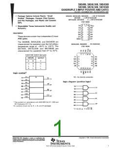 浏览型号SN7408的Datasheet PDF文件第1页