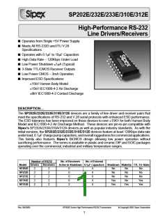 SP232EEN (SIPEX) PDF技术资料下载SP232EEN 供应信息IC Datasheet 数据