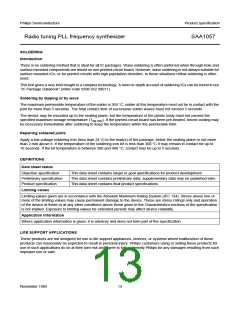 浏览型号SAA1057的Datasheet PDF文件第13页