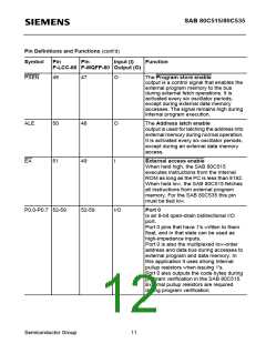 浏览型号SAB80C535-N的Datasheet PDF文件第12页