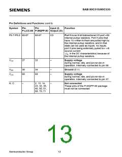 浏览型号SAB80C535-N的Datasheet PDF文件第13页