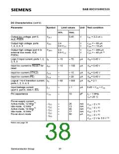 浏览型号SAB80C535-N的Datasheet PDF文件第38页