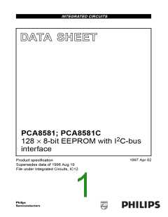 浏览型号PCA8581P的Datasheet PDF文件第1页