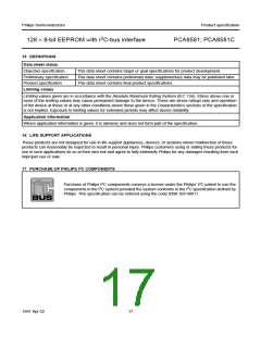 浏览型号PCA8581P的Datasheet PDF文件第17页