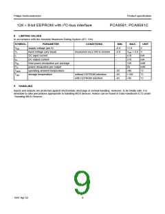 浏览型号PCA8581P的Datasheet PDF文件第9页