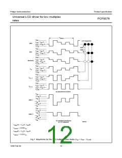 浏览型号PCF8576T的Datasheet PDF文件第12页
