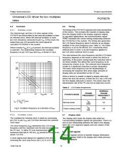 浏览型号PCF8576T的Datasheet PDF文件第14页