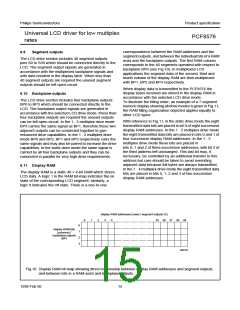 浏览型号PCF8576T的Datasheet PDF文件第15页