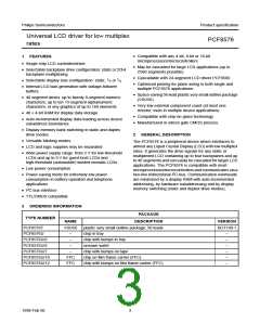 浏览型号PCF8576T的Datasheet PDF文件第3页