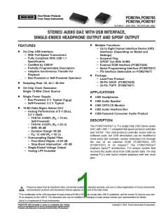 浏览型号PCM2706的Datasheet PDF文件第1页