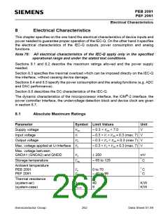 浏览型号PEB2091NV5.3的Datasheet PDF文件第262页