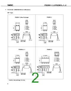 浏览型号PS2561的Datasheet PDF文件第2页