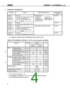 浏览型号PS2561的Datasheet PDF文件第4页