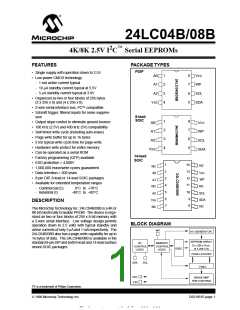 浏览型号24LC04B的Datasheet PDF文件第1页