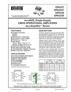 浏览型号OPA2337的Datasheet PDF文件第1页