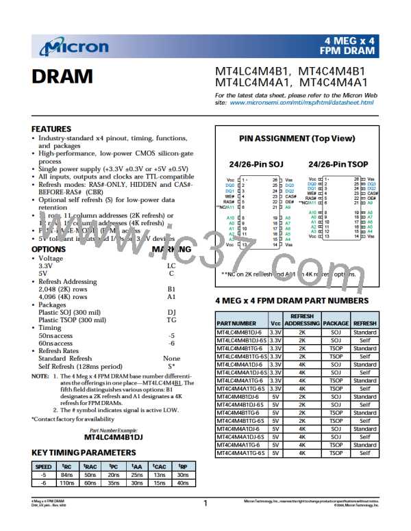 MT4C4M4B1TG-6图片预览