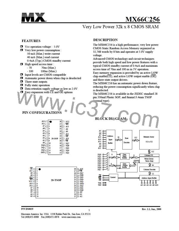 MX66C256TI-70图片预览