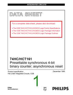 浏览型号74HC161的Datasheet PDF文件第1页