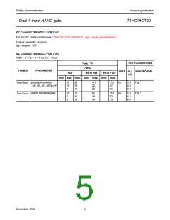 浏览型号74HC20的Datasheet PDF文件第5页