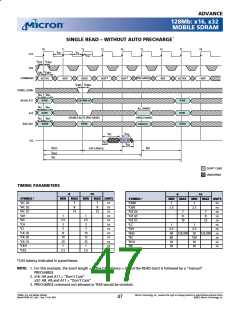 浏览型号MT48LC4M32LFFC的Datasheet PDF文件第47页