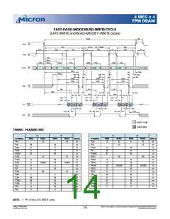 浏览型号MT4C4M4B1TG-6的Datasheet PDF文件第14页