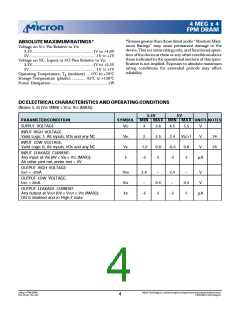 浏览型号MT4C4M4B1TG-6的Datasheet PDF文件第4页