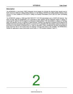 浏览型号MT88E45BN1的Datasheet PDF文件第2页
