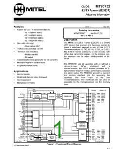 浏览型号MT90732AP的Datasheet PDF文件第1页