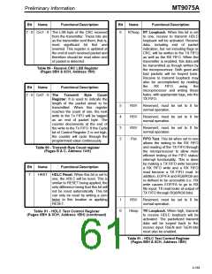 浏览型号MT9075AP的Datasheet PDF文件第61页