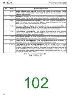 浏览型号MT9076的Datasheet PDF文件第102页