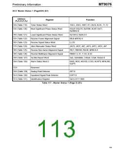 浏览型号MT9076的Datasheet PDF文件第113页